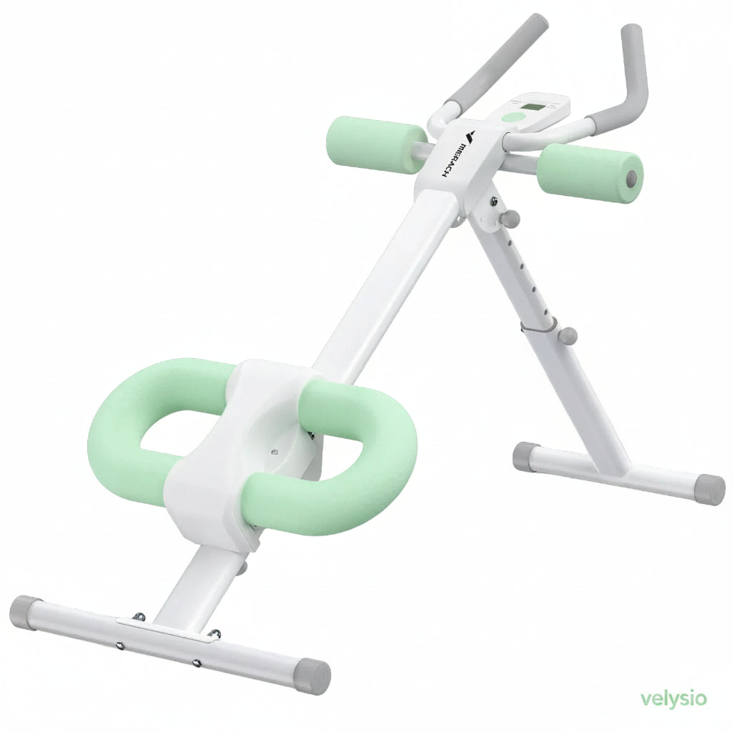 Velysio – Appareil Abdominal Réglable & Pliable | Protection Genoux, Écran LCD & Multi-Positions