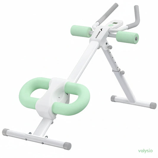 Velysio – Appareil Abdominal Réglable & Pliable | Protection Genoux, Écran LCD & Multi-Positions
