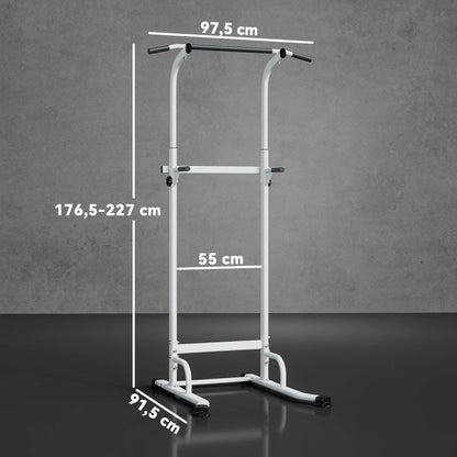 Station de Traction et Dips SPORTNOW – Réglable 12 Hauteurs, 120 kg | Velysio