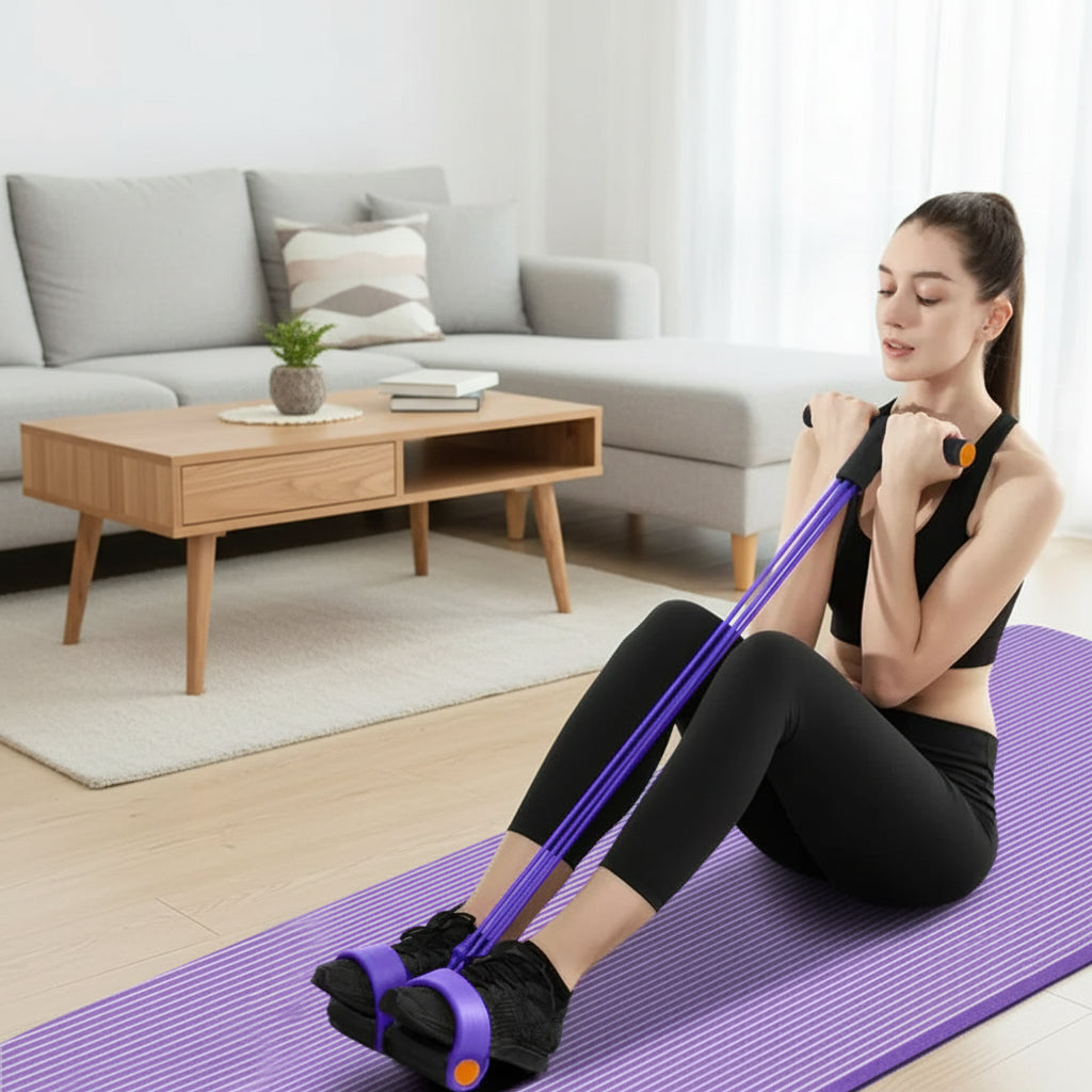Velysio – Bandes de Résistance à Pédales 6 Tubes | Yoga, Jambes & Abdos