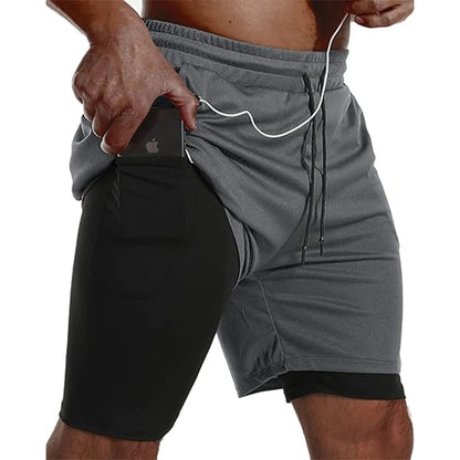 Short de Sport 2-en-1 Homme – Running, Fitness & Jogging